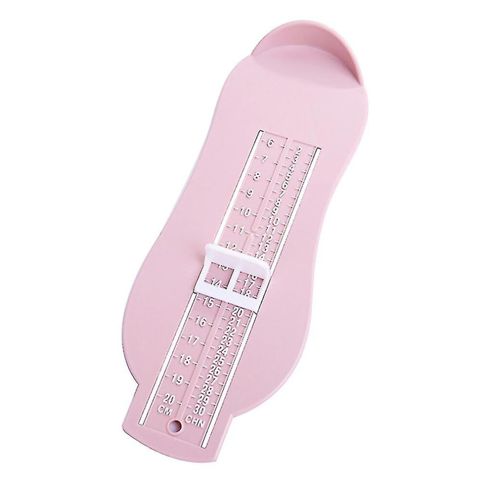 (Pink) Infants Toddlers Foot Measure Gauge Baby Shoes Fitting Size Measuring Ruler Tool