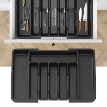 Expandable Cutlery Drawer Organizer - 6-8 Compartments, Fits Most Drawers, Premium BPA-Free PP