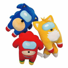 (Blue) Plush Doll Toys Anime Animation Sonic Among Us Action Figure Soft Stuffed Plush Dolls For Boys Girls Christmas Birthday Gifts