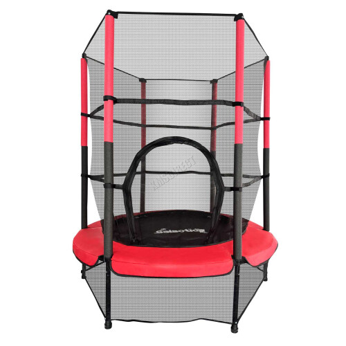 Galactica Galactica Kids' Red 4.5ft Mini Trampoline With Safety Net 1