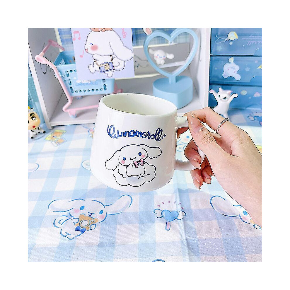 Kawaii Ceramic Cup Sanrio Hellokittys My Melody Cartoon Anime Spongebobs Mug Large Capacity Water Cup Gifts For Girls