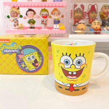 (3) Kawaii Ceramic Cup Sanrio Hellokittys My Melody Cartoon Anime Spongebobs Mug Large Capacity Water Cup Gifts For Girls