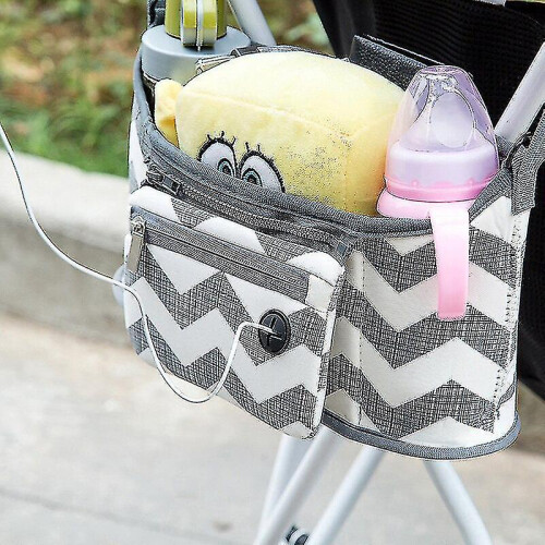 (Orange) 2 In 1 Portable Stroller Organizer Trolley Bag 1