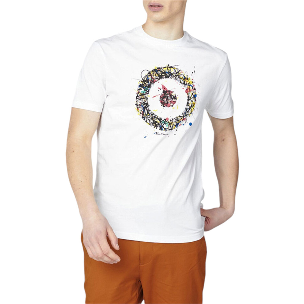 (White, 2XL) BEN SHERMAN 4063 Mens T Shirts Target Logo Tee