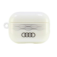 Audi IML Geometric Pattern AirPods Pro 2 Cover White - AU-IMLAPP2-A6/D3-WE