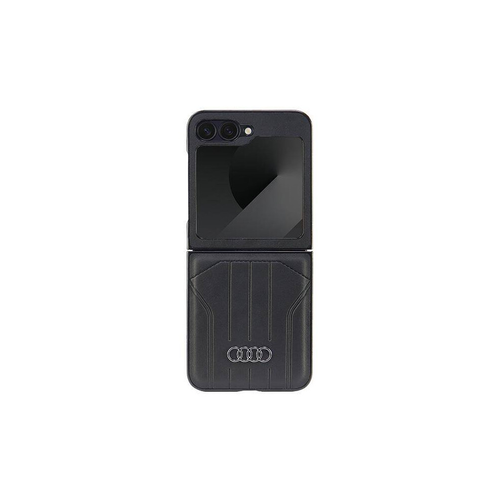 Audi Synthetic Leather Hardcase for Samsung Galaxy Z Flip 6 Black - AU-TPUPCFlip6-Q5/D1-BK