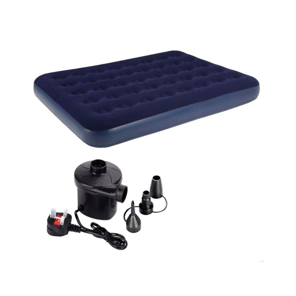 Double Flock Airbed with Air Pump