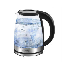 1.8L Electric Kettle Glass 360 Blue LED Illuminated Portable Jug 1500W