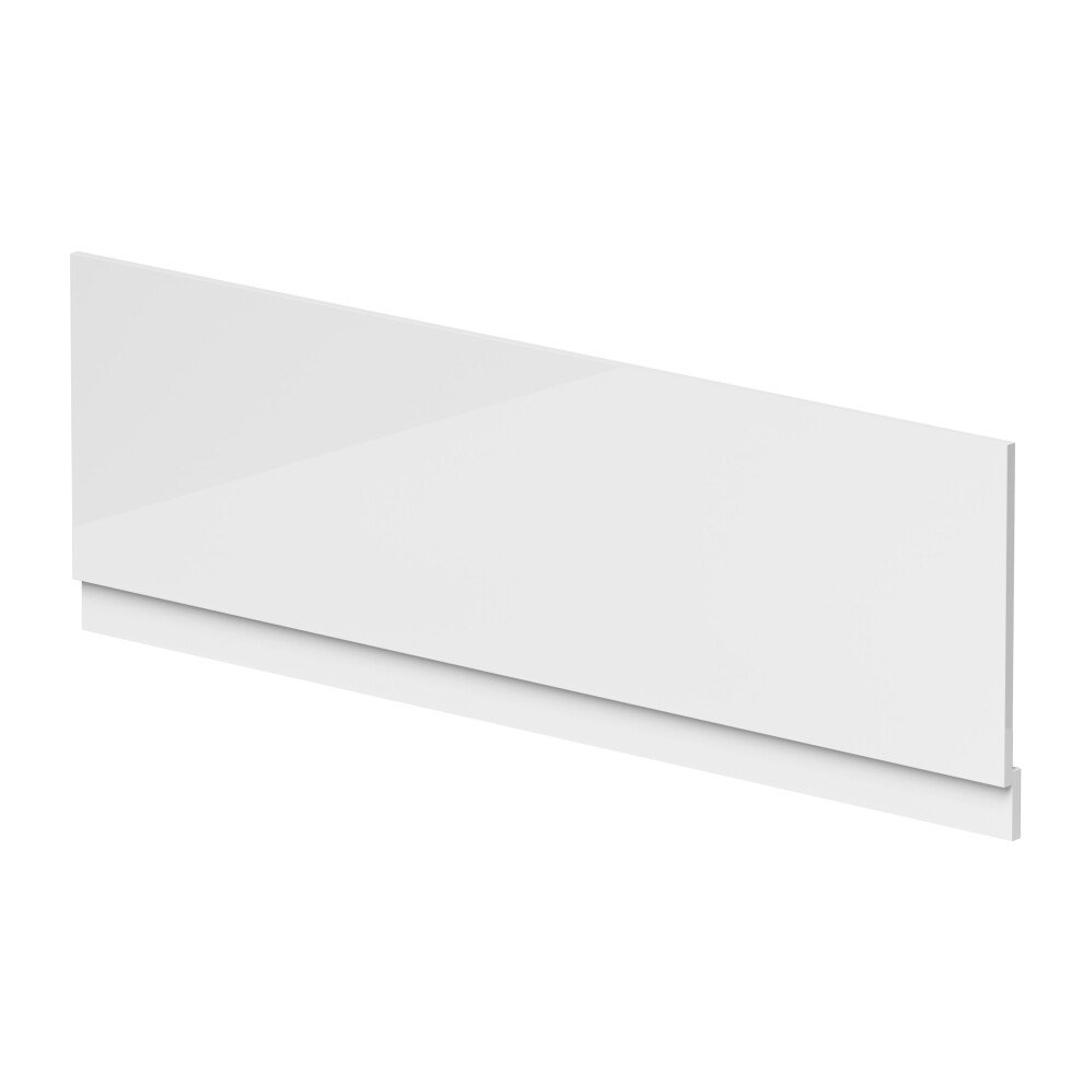 1700mm Waterproof Straight Shower Bath Front Panel - Gloss White