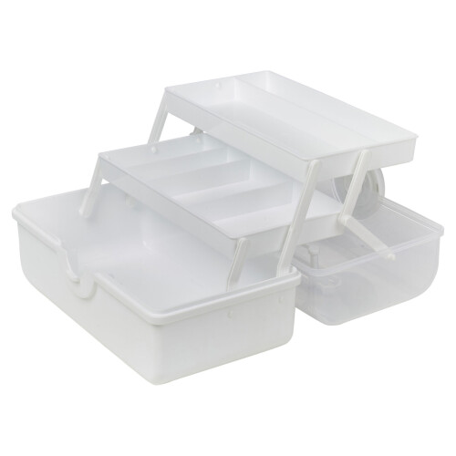 URBN Living (White) 3 Tier Cantilever Sewing Craft Storage Box Tray 7 Sections