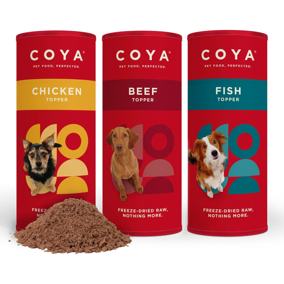 Coya Adult Dog Topper - 3 x 50g Variety Pack