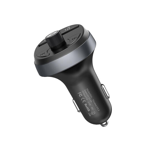 HOCO E41 Dual USB Car Charger with FM Transmitter Bluetooth Aux Car Audio MP3 Player 1