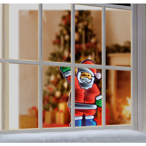 Premier Santa Christmas Infinity Mirror Light Decoration LED Xmas Light 60cm 1