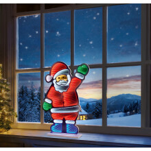 Santa Christmas Infinity Mirror Light Decoration LED Xmas Light 60cm