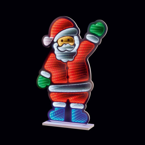 Premier Santa Christmas Infinity Mirror Light Decoration LED Xmas Light 60cm 2