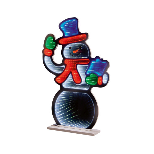 Premier Snowman Christmas Infinity Mirror Light Decoration LED Xmas Light 60cm 2