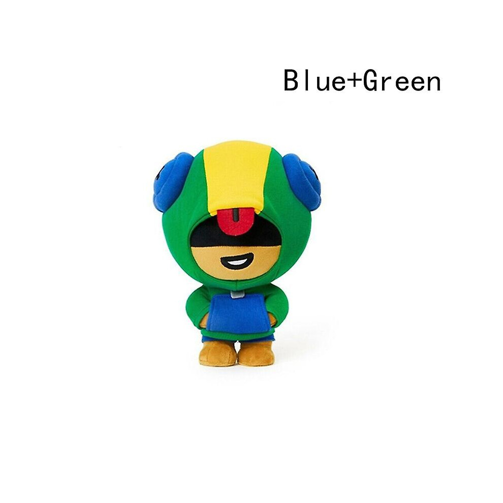 (Blue Green) Doll Mobile Game Wilderness Fighting Card Doll Toy Brawl Stars Standing Plush