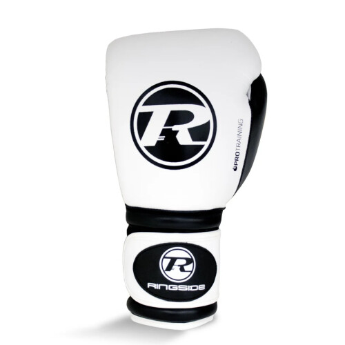 (10 oz) RingSide Boxing Pro Training G1 Glove - White/Black