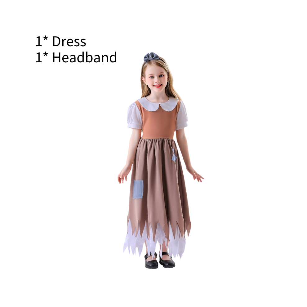 (120?For Children?) Princess Cinderella Cosplay Dress Party Halloween Stage Performance Kids