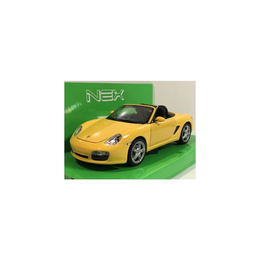 Porsche Boxster Cabrio S Yellow 1:24 Scale Welly 22479Y