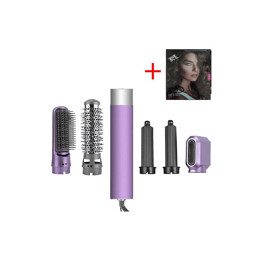 (Purple) For Dyson Airwrap 5 In 1 Hair Dryer Hot Comb Set Professional Curling Iron Hair Straightener Styling Tool Hair Dryer Household