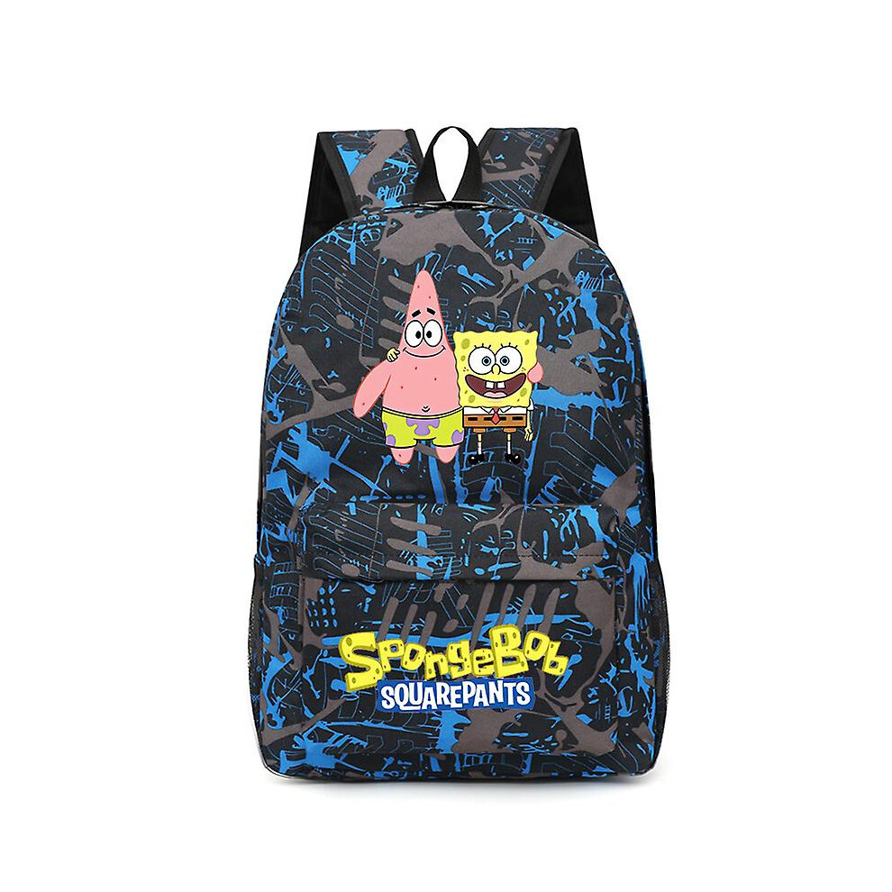 (F) Spongebob New Backpack Kawaii Cartoon Fashion Schoolbag Anime Bag Oxford Fabric Children's Backpacks Trendy Student Bags Gifts