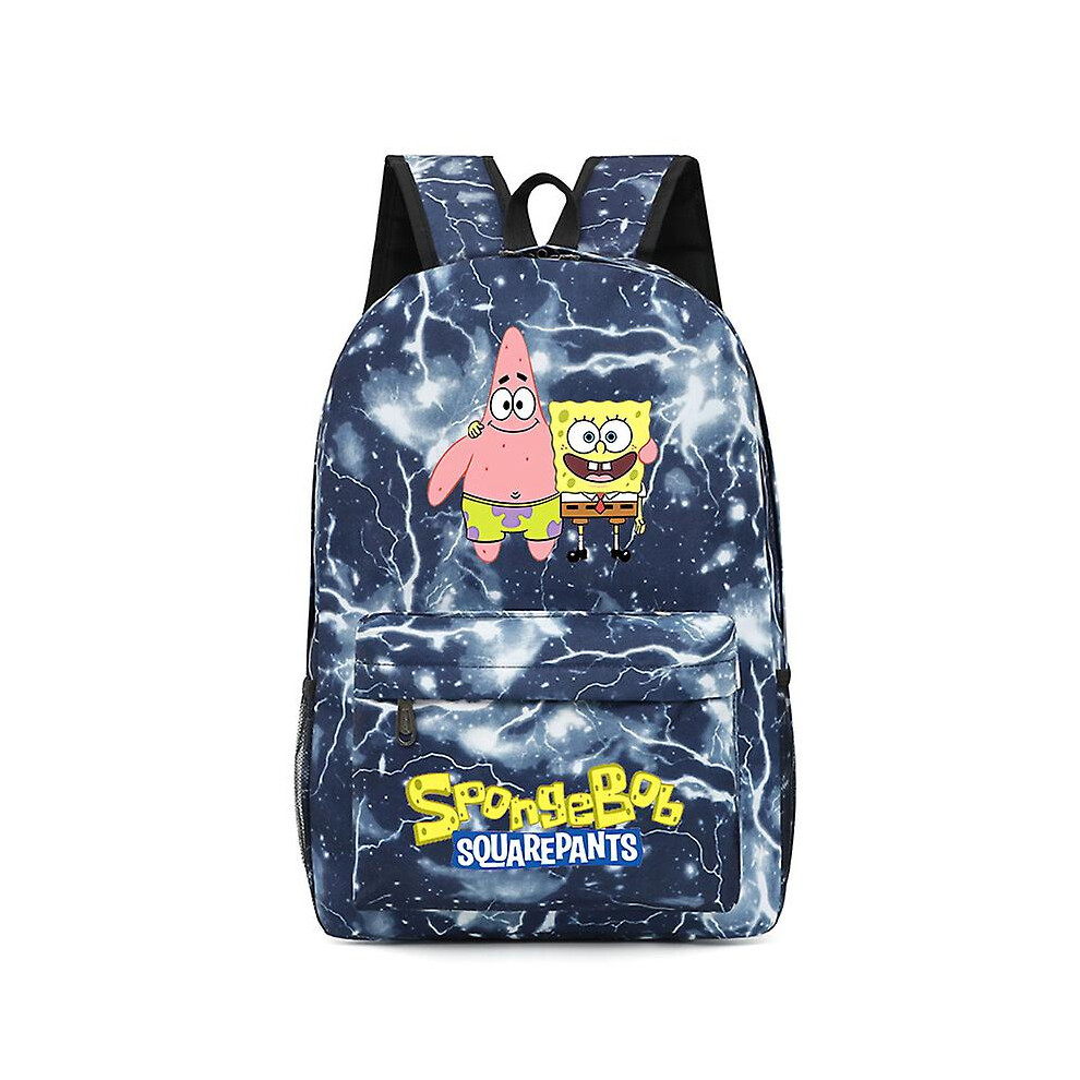 (E) Spongebob New Backpack Kawaii Cartoon Fashion Schoolbag Anime Bag Oxford Fabric Children's Backpacks Trendy Student Bags Gifts