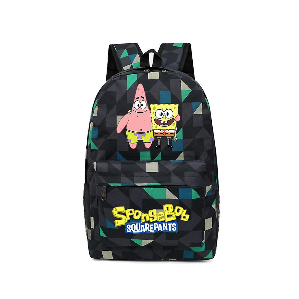 (D) Spongebob New Backpack Kawaii Cartoon Fashion Schoolbag Anime Bag Oxford Fabric Children's Backpacks Trendy Student Bags Gifts