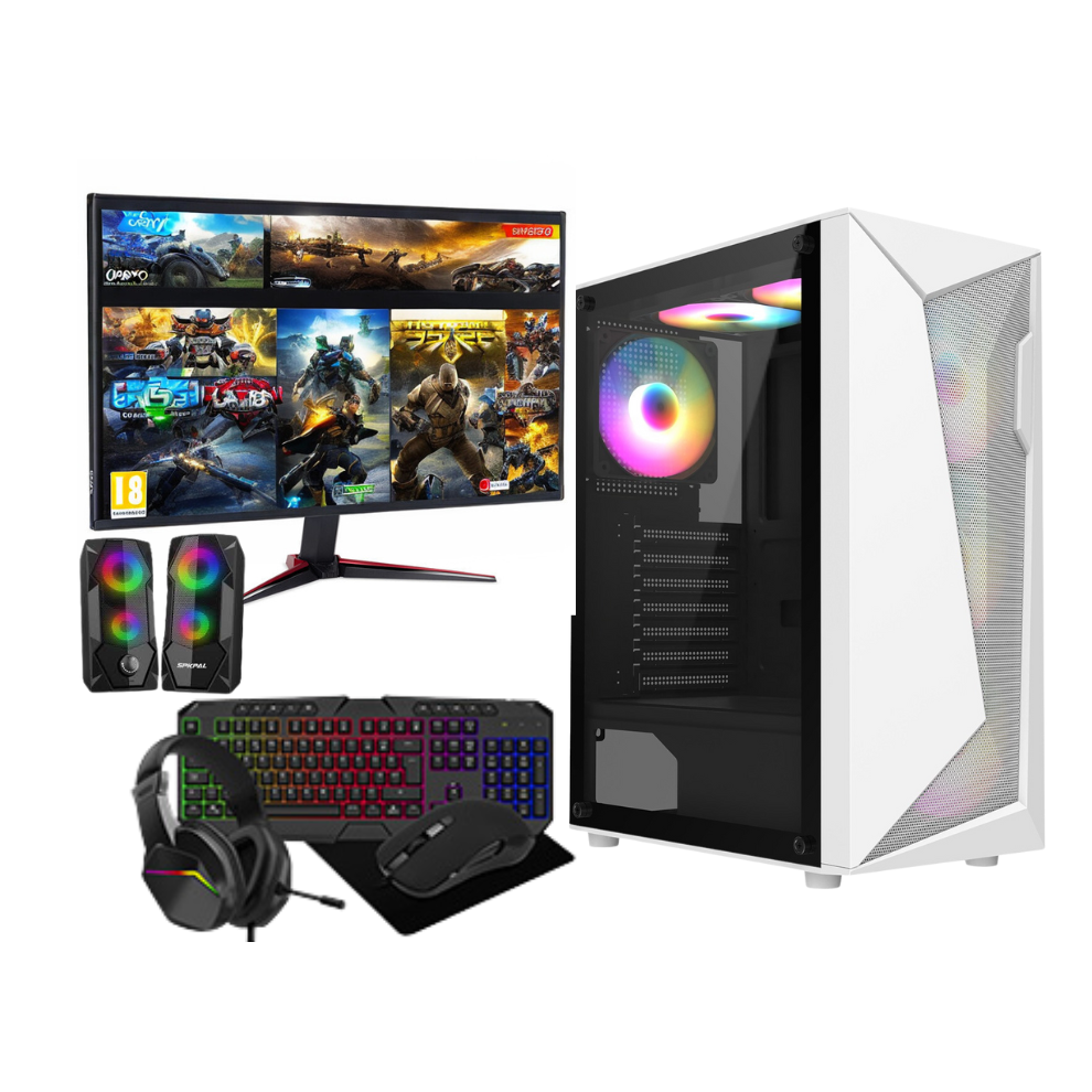 Ezztech (Intel Core I5, 512 Gb Ssd & 2Tb Hdd) Pc Gaming Bundle Intel I5 16Gb Ram Hdd & Ssd Gt730 +Speakers