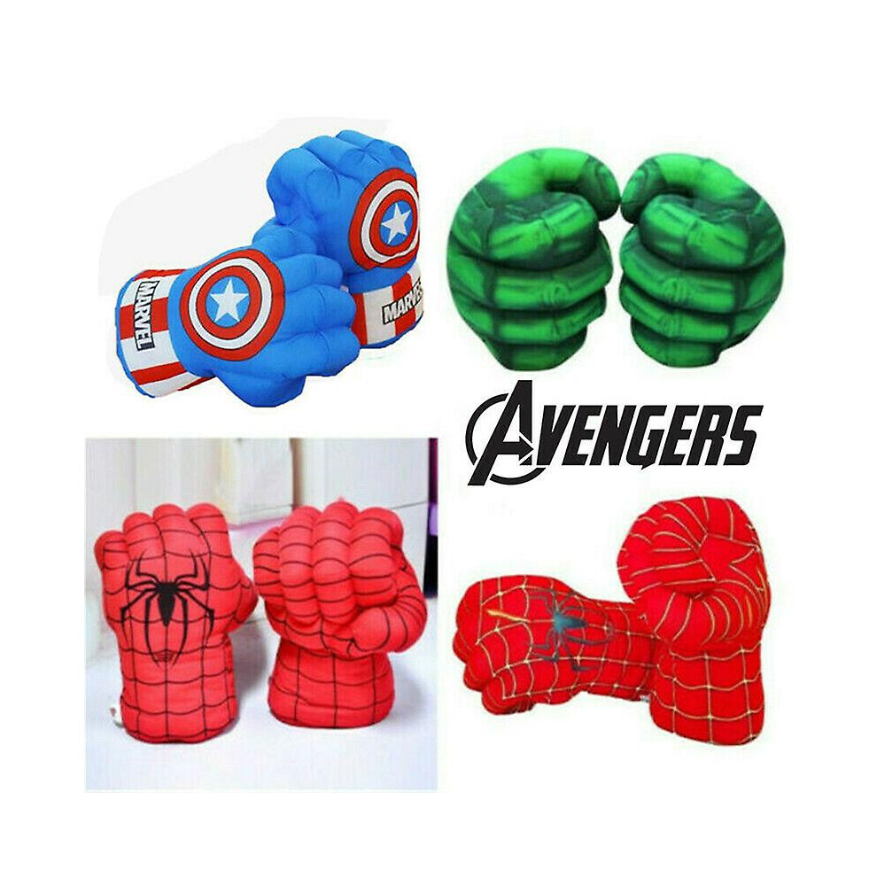 (Hulk) Hulk Ironman Spiderman Hands Boxing Fist Glove Avengers Kids Toys Christmas Gift