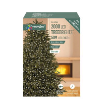2000 LED Christmas Tree Lights White Warm White Multi Action Timer