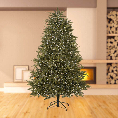 2000 LED Christmas Tree Lights White Warm White Multi Action Timer 1