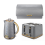 Tower TOWER Empire Grey Jug Kettle 4 Slice Toaster & Bread Bin Set 1