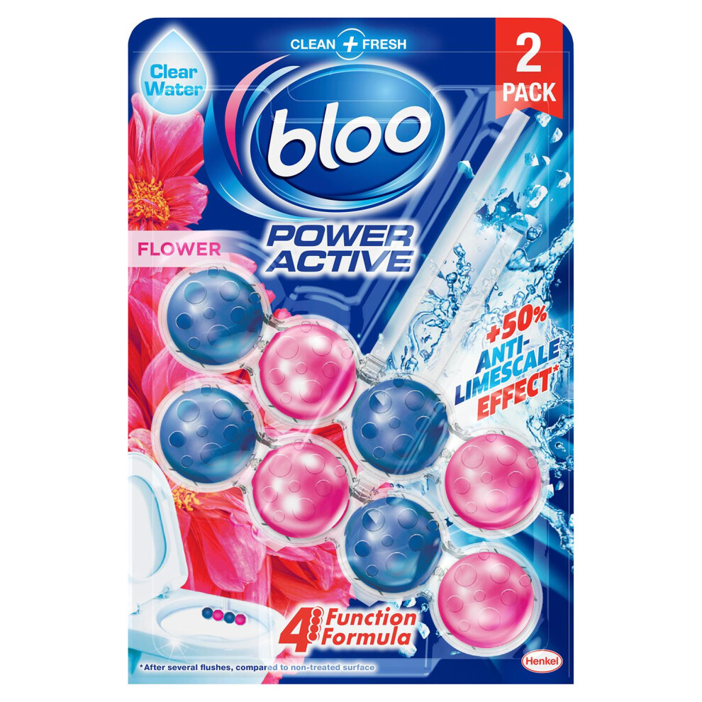 (Power Active) Bloo Toilet Rim Blocks Colour Active+ Power Active