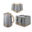 Tower Tower Empire Grey Jug Kettle 4 Slice Toaster & Canisters Set 1
