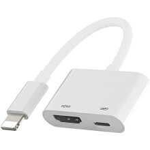 [Apple MFi Certified] Lightning to HDMI Adapter Digital AV, for iPad iPhone to HDMI Adapter 1080P with Lightning Charging Port Compatible for iPhone,
