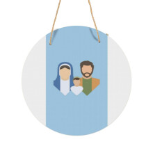 (The Holy Family=7097) Round Metal Sign Aluminum 11.5 Print Sign Wall Art Decor Plaque For Home Bar Cafe Pub Xmas Decoration