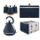 Tower Tower Cavaletto Midnight Blue Kettle Toaster Bread Bin & Canisters 1