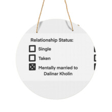 (Relationship Status Dalinar=9425) Round Metal Sign Aluminum 11.5 Print Sign Wall Art Decor Plaque For Home Bar Cafe Pub Xmas Decoration