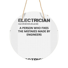 (Electrician Definition=8314) Round Metal Sign Aluminum 11.5 Print Sign Wall Art Decor Plaque For Home Bar Cafe Pub Xmas Decoration