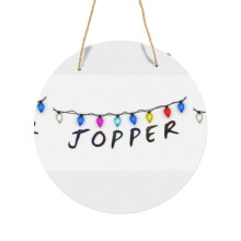 (Jopper Christmas Lights - Stranger Things=1634) Round Metal Sign Aluminum 11.5 Print Sign Wall Art Decor Plaque For Home Bar Cafe Pub Xmas Decoration