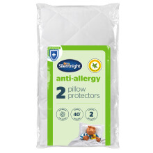 Silentnight Anti Allergy Pillow Protector, 2 pack, Allergy Barrier Supersoft Cover