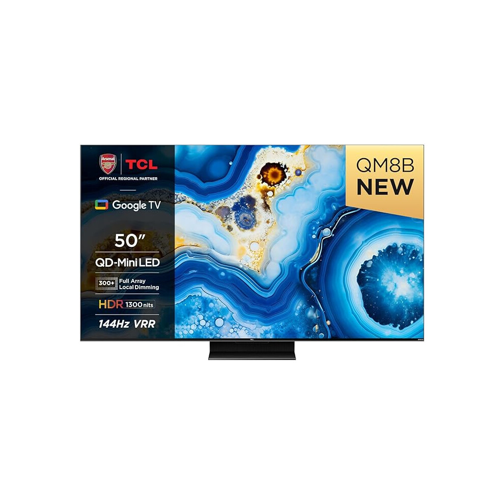 TCL 50QM8B 50-inch QLED Mini LED TV, 4K HDR Premium