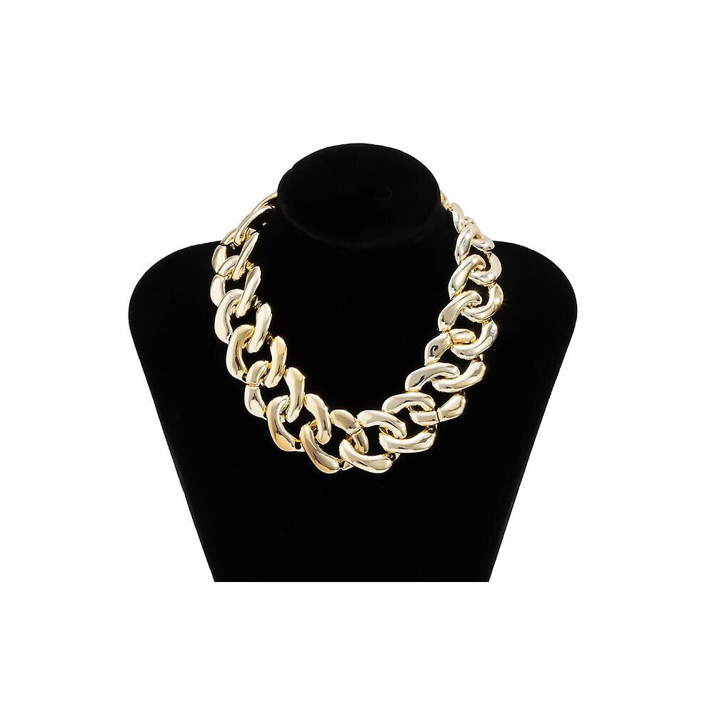 (Color Color 4) High Quality Punk Lock Chain Declaration Necklace Women Hip Hop Twisted Thick Gothic Jewelry Necklace Steampunk Gold