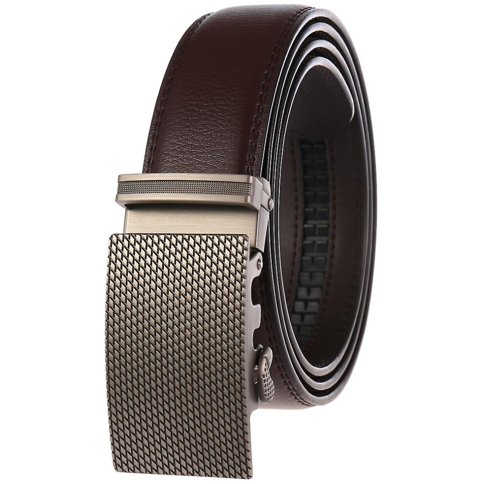 Men's Belt,slide Ratchet Belt For Men Dress Pant Shirt Genuine Leather,trim To Fit$leather Ratchet Slide Belt With Click Buckle - Adjustable Trim To F