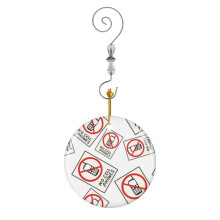 (Luke?s No Cell Phones Pattern Coffee Diner Pack-6736) Christmas Ornaments Ceramic Charm with Hook Crystal Handmade Xmas Tree Decorations Keepsake Stocking Stuffer