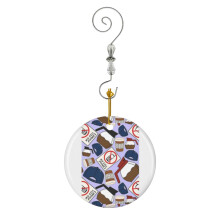 (Luke?s Coffee No Cell Phones Diner Purple Pack-9551) Christmas Ornaments Ceramic Charm with Hook Crystal Handmade Xmas Tree Decorations Keepsake Stocking Stuffer