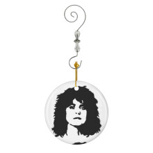 (Retro Vintage Retro T Rex Marc Bolan Tribute-9533) Christmas Ornaments Ceramic Charm with Hook Crystal Handmade Xmas Tree Decorations Keepsake Stocking Stuffer