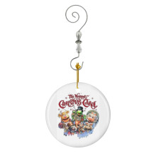 (Retro 90s Muppets Christmas Carol-5699) Christmas Ornaments Ceramic Charm with Hook Crystal Handmade Xmas Tree Decorations Keepsake Stocking Stuffer