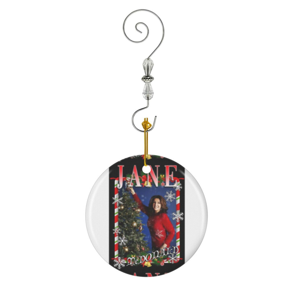 Famgem (Jane Mcdonald Christmas Tribute-3565) Christmas Ornaments Ceramic Charm With Hook Crystal Handmade Xmas Tree Decorations Keepsake Stocking Stuffer